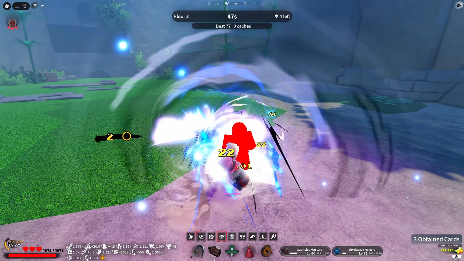 Clearing enemies on Floor 3 of Tower Mode